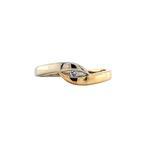 Gouden slagring met diamant 14 krt, Sieraden, Tassen en Uiterlijk, Ringen, Ophalen of Verzenden, Nieuw