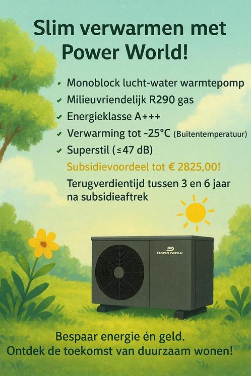 Te koop: Warmtepomp R290 Monobloc Energiezuinige en Duurzame, Doe-het-zelf en Verbouw, Verwarming en Radiatoren, 800 watt of meer