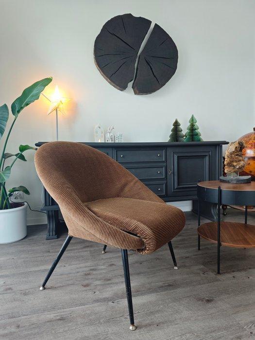 Fauteuil - Katoen, Metaal - DDR Sessel, Antiek en Kunst, Kunst | Designobjecten