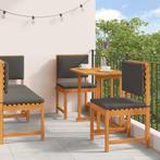 vidaXL Tuin Bistro Set 4 pcs Bruin Massief Acaciahout, Tuin en Terras, Tuinsets en Loungesets, Verzenden, Nieuw