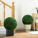 TRUUSK Set Van 2 Kunstmatige Buxusballen 50 Cm Kunstplant, P, Verzenden, Nieuw