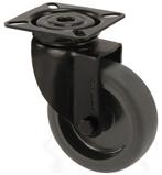 Zwenkwiel zwart met bevestigingsplaat 50 mm, Doe-het-zelf en Verbouw, Zwenkwielen, Verzenden, Nieuw