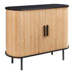 Commode Tvedestrand dressoir 100x40x80 cm zwart en naturel [, Huis en Inrichting, Kasten | Dressoirs, Verzenden, Nieuw