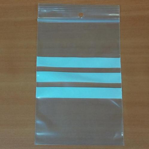 100 Gripzakjes 80 x 120 mm met schrijfvlak 90 micron, Zakelijke goederen, Kantoor en Winkelinrichting | Kantoorartikelen, Verzenden