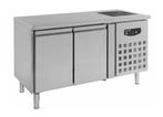 2 deurs koelwerkbank met spoelbak | 151 x 70 x 96, Zakelijke goederen, Horeca | Keukenapparatuur, Verzenden, Nieuw in verpakking