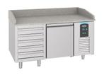 Pizzawerkbank | 380L | 1 Deur + 5 Deegladen | -2°c/+8°c | 15, Witgoed en Apparatuur, Koelkasten en IJskasten, Ophalen of Verzenden