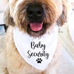 Honden bandana Baby Security wit of zwart, Verzenden, Nieuw