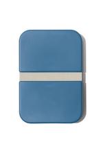 HEMA Platte lunchbox XL met elastiek blauw, Nieuw, Verzenden
