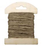 Jutekoord op houten kaart, 1,5mm ø, 10m, zand/naturel jute, Ophalen of Verzenden, Nieuw