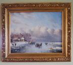 Carl Eduard Ahrendts (1822–1898) - Winter landscape with, Antiek en Kunst