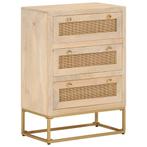 vidaXL Ladekastje 55x30x76 cm massief mangohout en ijzer, Verzenden, Nieuw