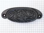 Komgreep massief bewerkt ijzer zwart 102x40 mm, Doe-het-zelf en Verbouw, Hang- en Sluitwerk, Ophalen of Verzenden, Nieuw