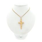 18 Krt. Gouden hanger van een kruis met corpus | INRI, Ophalen of Verzenden, Gebruikt, Goud, Overige merken