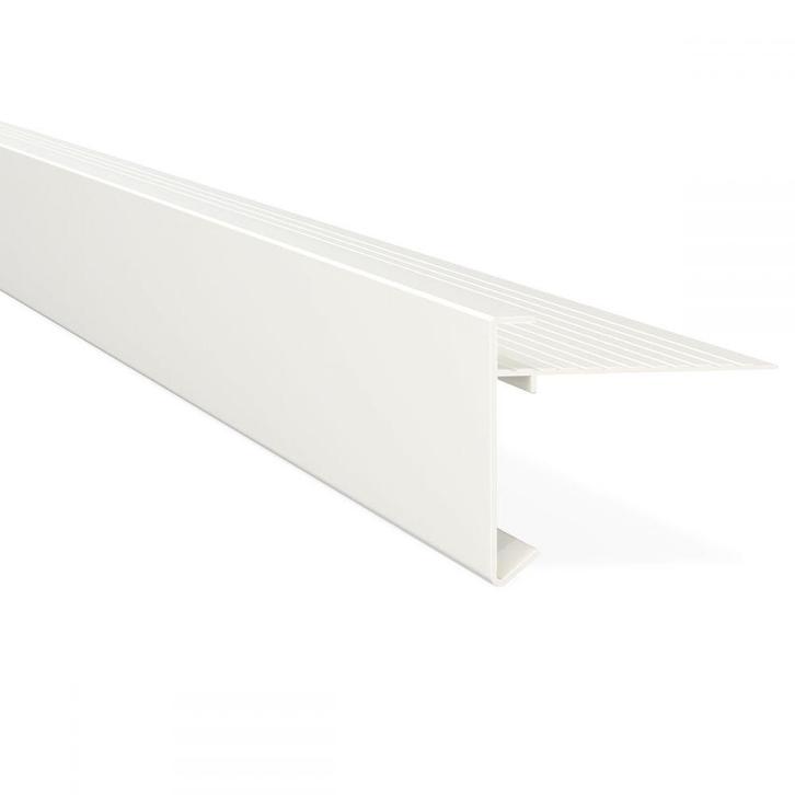 Aluminium daktrim 60x64mm, 2.5m. Wit, RAL 9010, Tuin en Terras, Palen, Balken en Planken, Ophalen of Verzenden