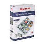 Quttin magnetische kruidenrek / kruidenplank set van 6 RVS, Huis en Inrichting, Ophalen of Verzenden, Nieuw