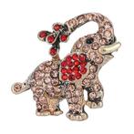 Fako Bijoux® - Broche - Olifant - Kristal - 36x33mm -, Verzenden, Nieuw