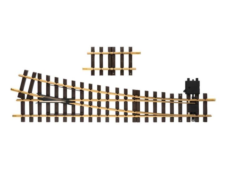 LGB 18050 Handweiche, rechts, R5 (Messing, Wissel), Hobby en Vrije tijd, Modeltreinen | Overige schalen, Rails, Nieuw, LGB, Analoog