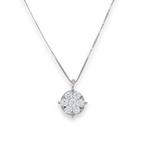 Ketting met hanger - 18 karaat Geel goud -  0.36ct. tw.