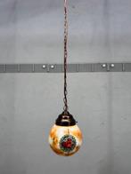 Lamp - Glas, Metaal - Art deco hanglamp, Antiek en Kunst