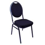 Banketstoel | STACKCHAIR | Stof/Metaal | Black | Grijs Frame, Verzenden, Nieuw in verpakking