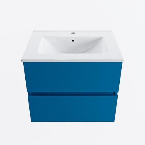 MONDIAZ VICA 60cm badmeubel onderkast Jeans 2 lades., Doe-het-zelf en Verbouw, Sanitair, Bad, Nieuw, Ophalen of Verzenden