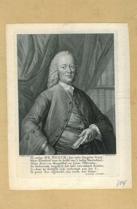 Portrait of Bernardus Bosch, Antiek en Kunst, Kunst | Etsen en Gravures