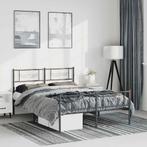 Metalen Bed 150x200 Zwart - Retourdeal met Garantie, Zwart, 200 cm, Metaal, Nieuw