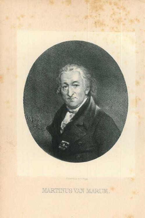 Portrait of Martinus van Marum, Antiek en Kunst, Kunst | Etsen en Gravures
