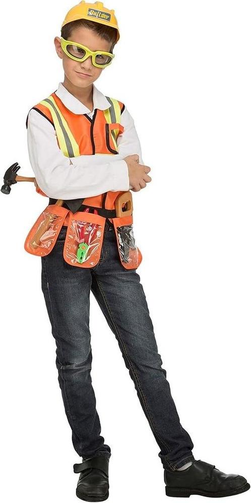 Bouwvakker Verkleed Set Oranje Kind, Kleding | Dames, Carnavalskleding en Feestkleding, Nieuw, Ophalen of Verzenden