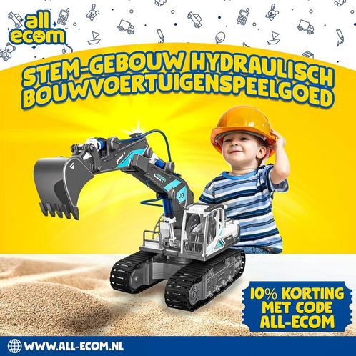 STEM Bouwen Hydraulische Constructie Voertuigen Speelgoed, Kinderen en Baby's, Speelgoed | Educatief en Creatief, Nieuw, Bouwen