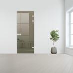 Glazen binnendeur XL voor opdek kozijn aluminium beslag-Rech, Nieuw, Ophalen of Verzenden