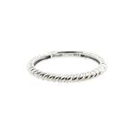 Witgouden gedraaide aanschuifring; Blush, Gebruikt, Overige kleuren, Ophalen of Verzenden, Kleiner dan 17