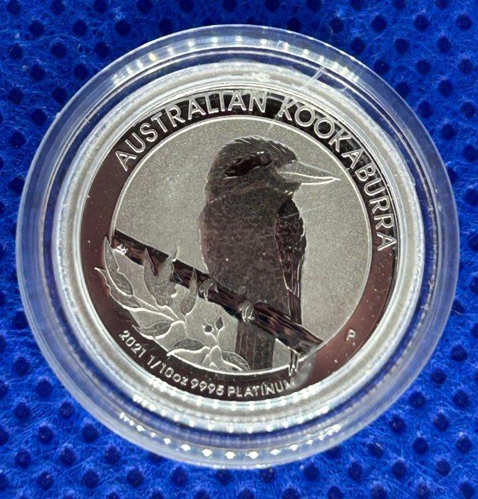 Australië. 15 Dollars 2021 Kookaburra 1/10 Oz Platinum, Postzegels en Munten, Munten | Europa | Niet-Euromunten