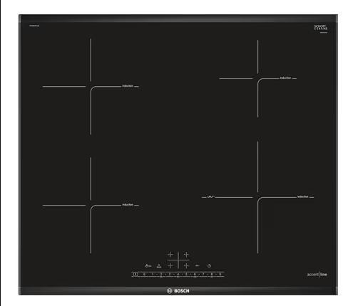 Bosch PIE695FC5E inductiekookplaat, Witgoed en Apparatuur, Kookplaten, Inbouw, 4 kookzones, Zo goed als nieuw, Inductie, Ophalen