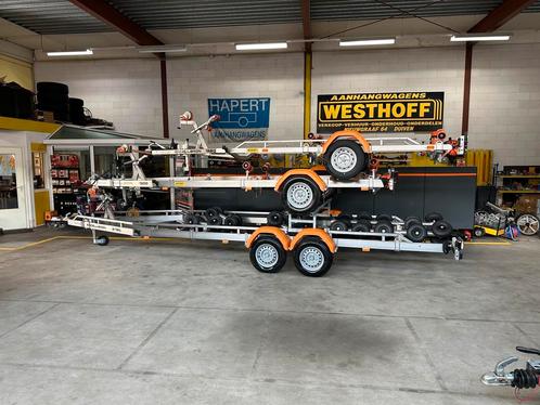 boottrailer boot trailer kanteltrailer op voorraad WESTHOFF, Watersport en Boten, Boottrailers, Minder dan 1500 kg, Minder dan 6 meter