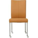 Leren eetkamerstoel Comfort met wieltjes - Toledo Sabbia, Huis en Inrichting, Stoelen, Nieuw, Leer, Ophalen of Verzenden, Eén