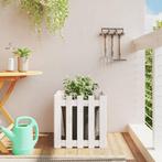 vidaXL Plantenbak met hekontwerp 50x50x50 cm massief, Tuin en Terras, Bloembakken en Plantenbakken, Verzenden, Minder dan 60 cm