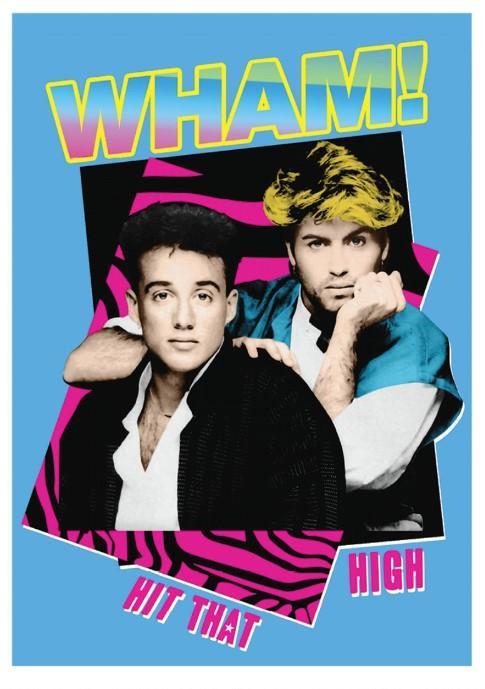 Posters - Poster Wham - Hit that high, Verzamelen, Muziek, Artiesten en Beroemdheden, Zo goed als nieuw, Verzenden