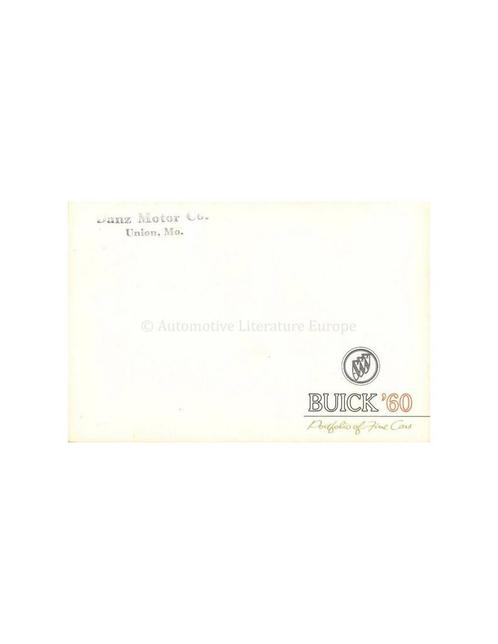 1960 BUICK PROGRAMMA BROCHURE PORTFOLIO ENGELS, Boeken, Auto's | Folders en Tijdschriften