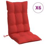 Kussenset Rood - 6x Hoge Rug | Tweedekansje | Tuin-Upgrade, Tuin en Terras, Tuinmeubel-accessoires, Ophalen of Verzenden, Nieuw