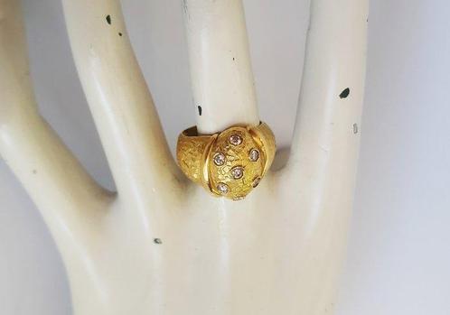 Ring - 19.2 kt. Geel goud - 0.40ct. tw. Diamant (Natuurlijk), Sieraden, Tassen en Uiterlijk, Ringen