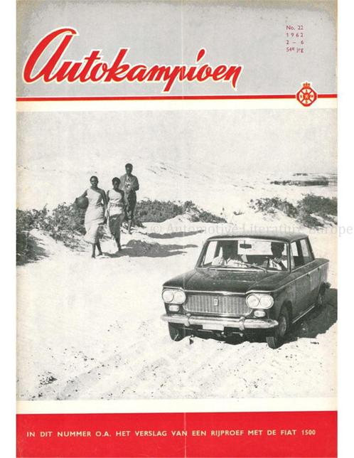 1962 AUTOKAMPIOEN MAGAZINE 22 NEDERLANDS, Boeken, Auto's | Folders en Tijdschriften