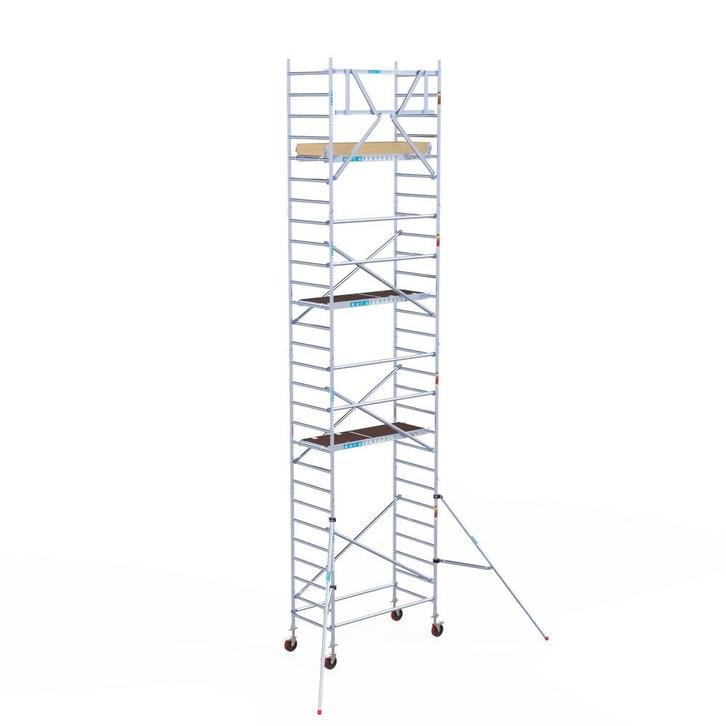 Rolsteiger Basic 90x190 9,2m werkhoogte tegen de gevel, Doe-het-zelf en Verbouw, Steigers, Rolsteiger of Kamersteiger, Nieuw, 5 meter of hoger