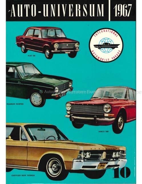 1967 AUTO UNIVERSUM JAARBOEK ENGELS, Boeken, Auto's | Folders en Tijdschriften