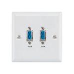 AV:link VGA Wand Aansluitpaneel 86x86mm - 2X VGA 15-pins -, Verzenden, Nieuw