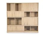 Boekenkast Milo 180x42cm - naturel | Eleonora, Huis en Inrichting, Ophalen of Verzenden, Nieuw