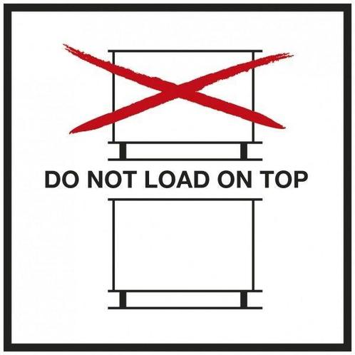 Do not load on top Sticker 100x100 mm - 1000 etiketten, Zakelijke goederen, Partijgoederen en Retail | Verpakking en Verzending