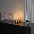 Japandi tafellamp goud met beige kap - Pluni, Huis en Inrichting, Lampen | Tafellampen, Nieuw, Overige materialen, Japandi, Minder dan 50 cm