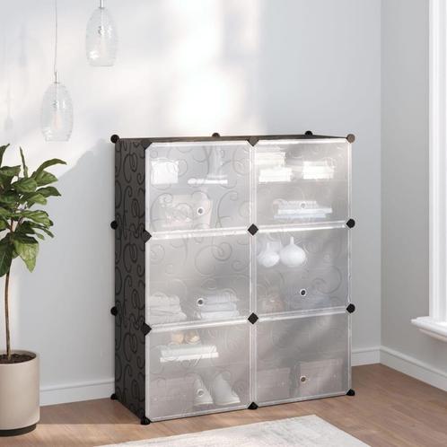 vidaXL Schoenenrek 84,5x31x93,5 cm polypropeen zwart, Huis en Inrichting, Kasten | Schoenenrekken, Nieuw, Verzenden