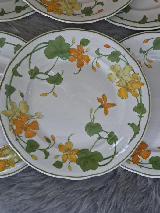 Villeroy & Boch - Ontbijtbord (6) - Geranium -, Antiek en Kunst, Antiek | Meubels | Tafels